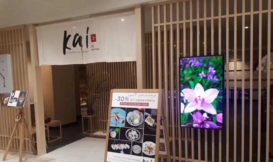 Màn hình quảng cáo cho Kai – Contemporary Izakaya Restaurant